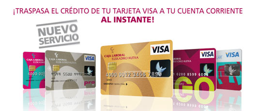 Categoría Deshonestidad folleto Traspaso de Crédito de las Tarjetas Visa Caja Laboral | Tarjetas de Credito